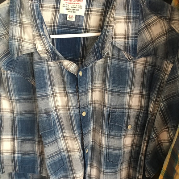 Lucky Brand Other - Lucky brand mens snap button shirt, long sleeve size xxl